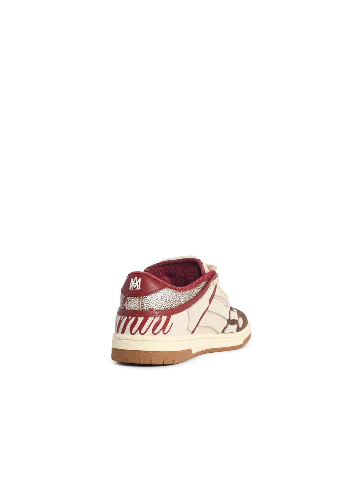 Amiri 'Skel' Brown Leather Sneakers Men AMIRI