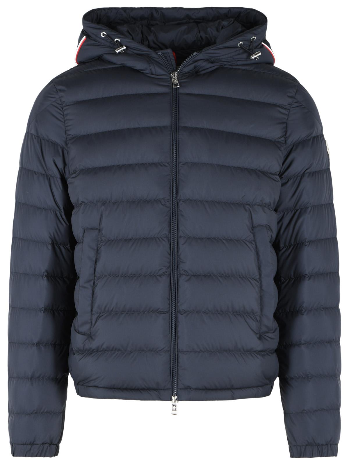 Moncler Navy Blue Polyester Short 'Vermeille' Hooded Down Jacket Men MONCLER