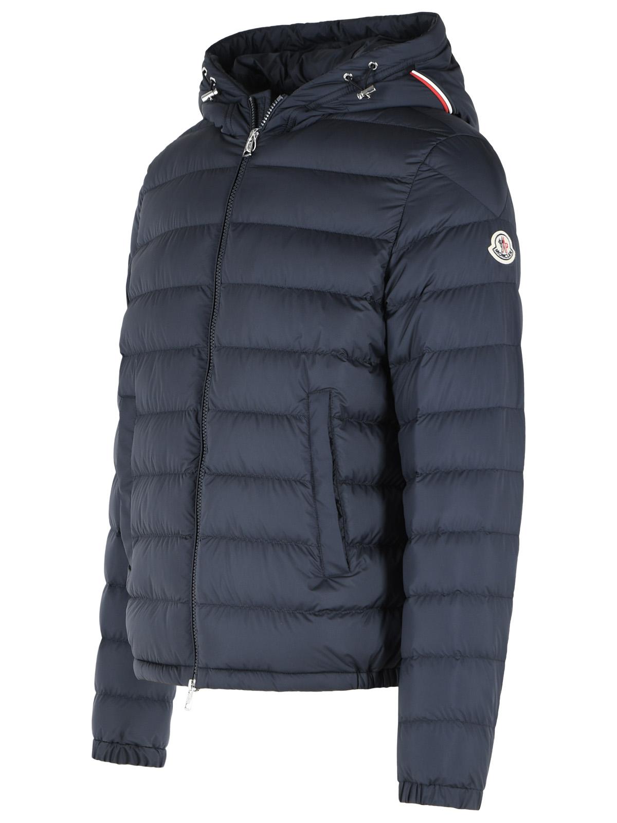 Moncler Navy Blue Polyester Short 'Vermeille' Hooded Down Jacket Men MONCLER