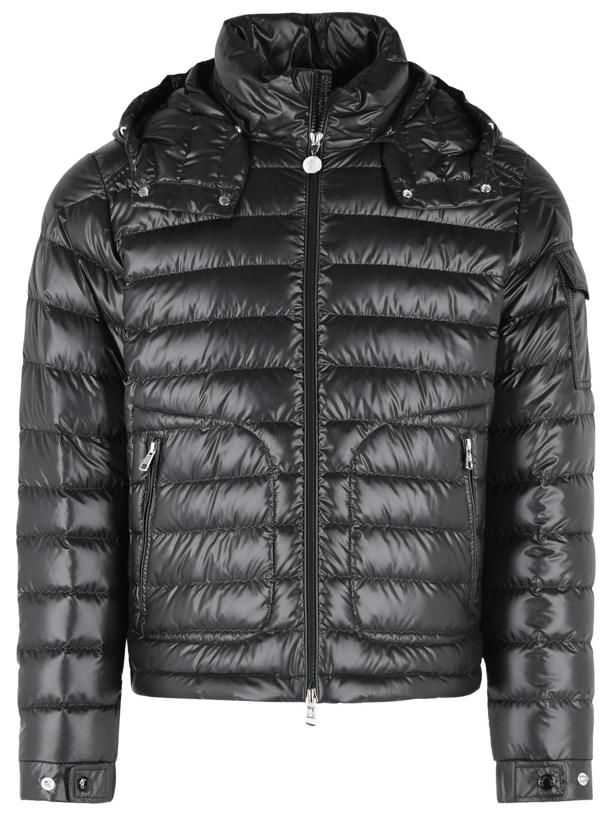 Moncler 'Lauros' Short Hooded Down Jacket In Black Polyester Men MONCLER