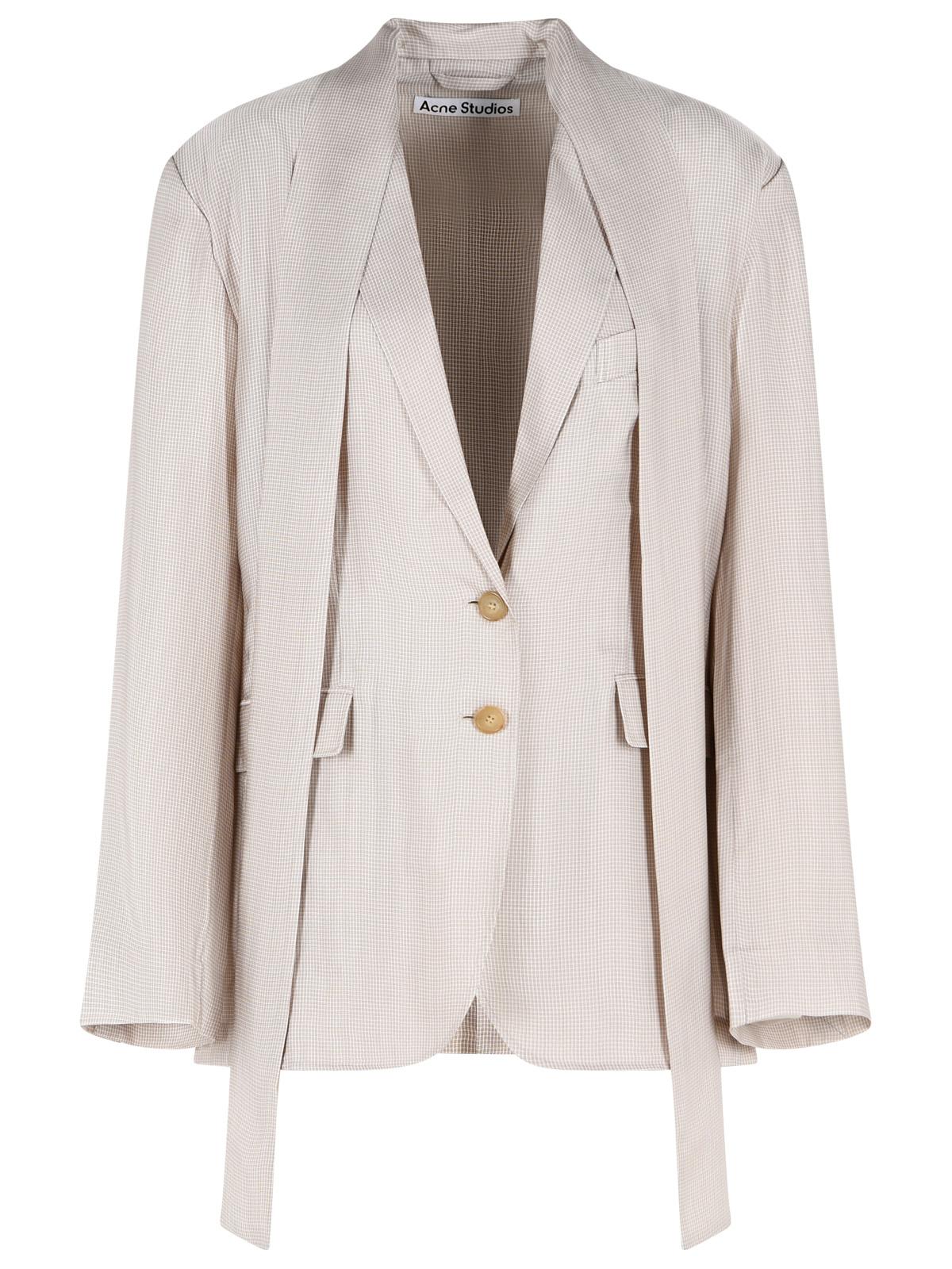 Acne Studios Blazer In Cupro Beige Women ACNE STUDIOS