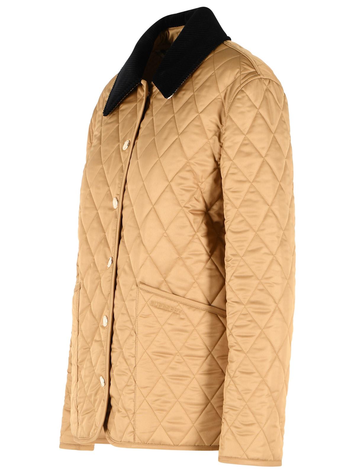 Burberry 'Dranefeld' Quilted Country Jacket In 'Camel' Brown Polyester Women BURBERRY
