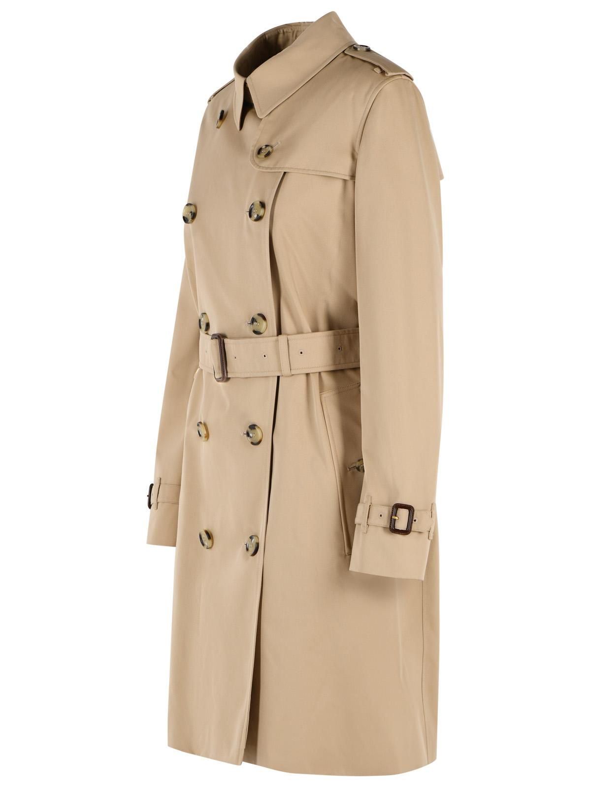 Burberry 'Kensington' Beige Cotton Trench Coat Women BURBERRY