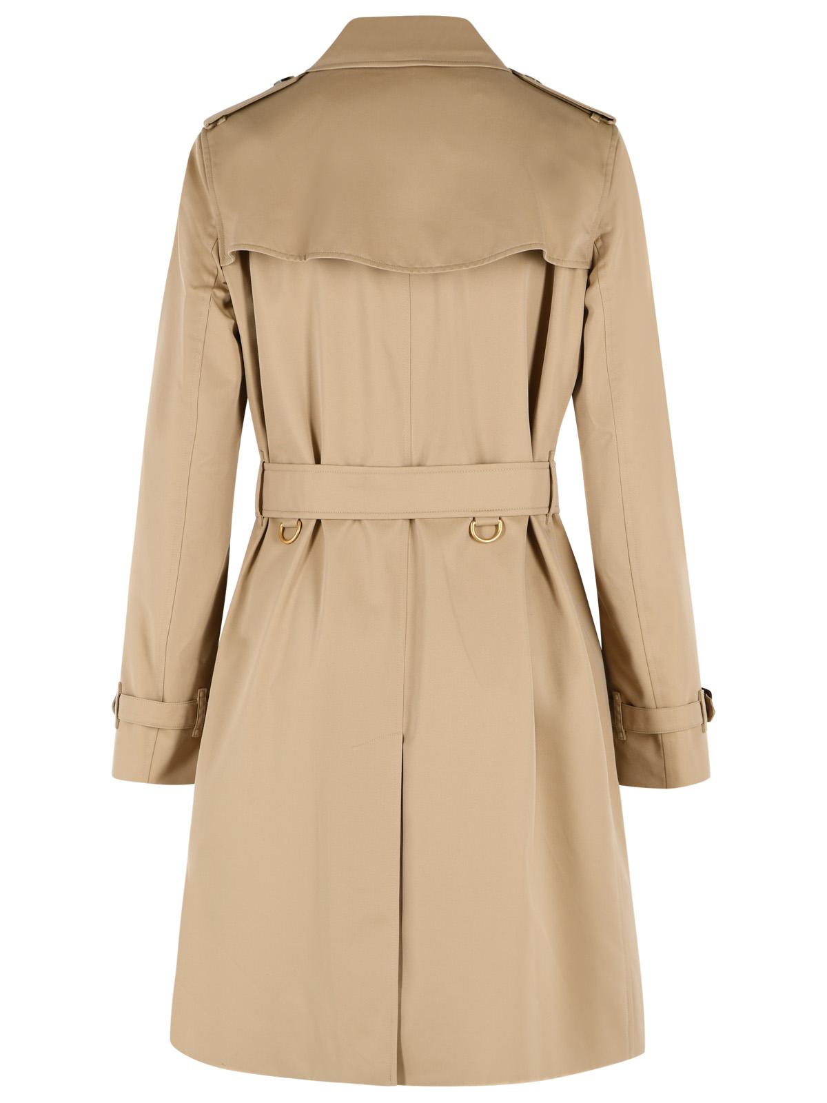 Burberry 'Kensington' Beige Cotton Trench Coat Women BURBERRY