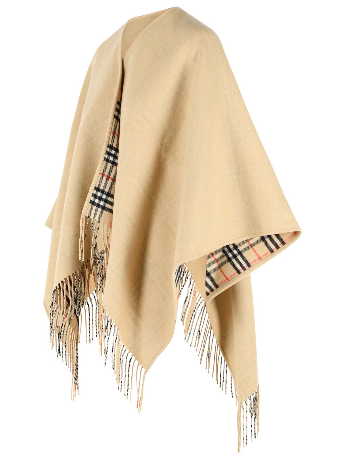 Burberry Beige Wool Cape Women BURBERRY