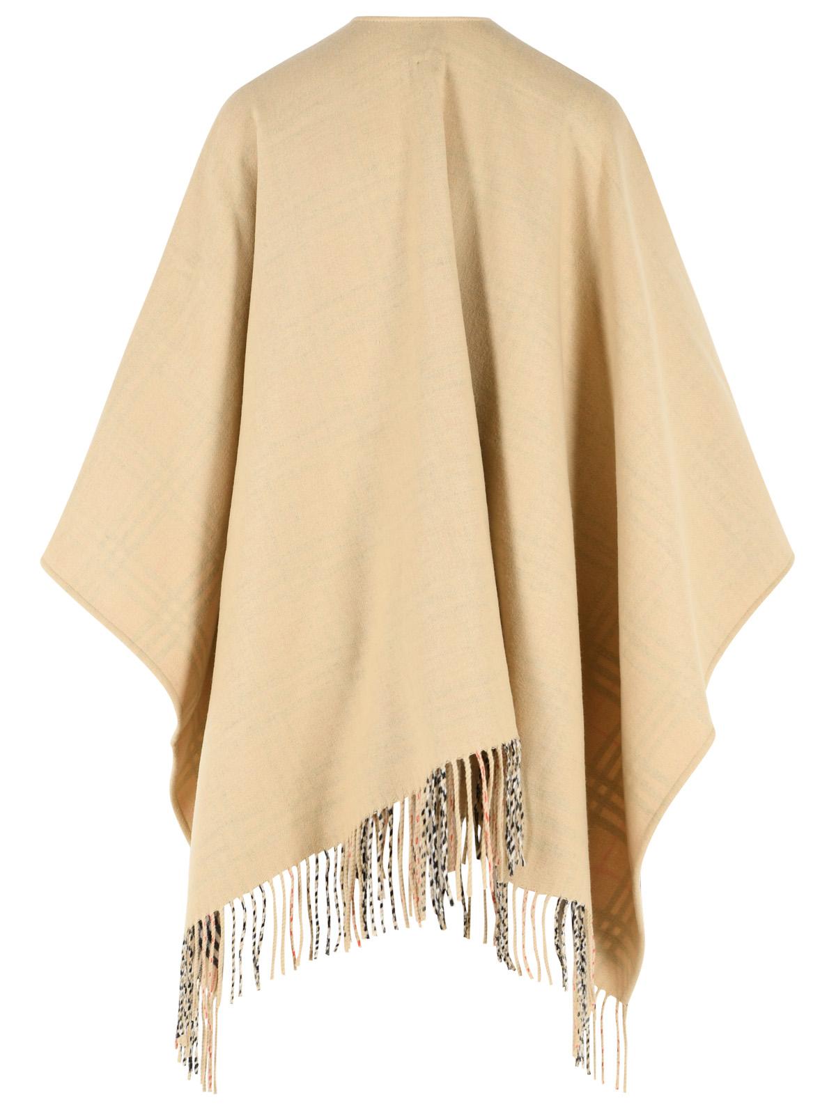 Burberry Beige Wool Cape Women BURBERRY