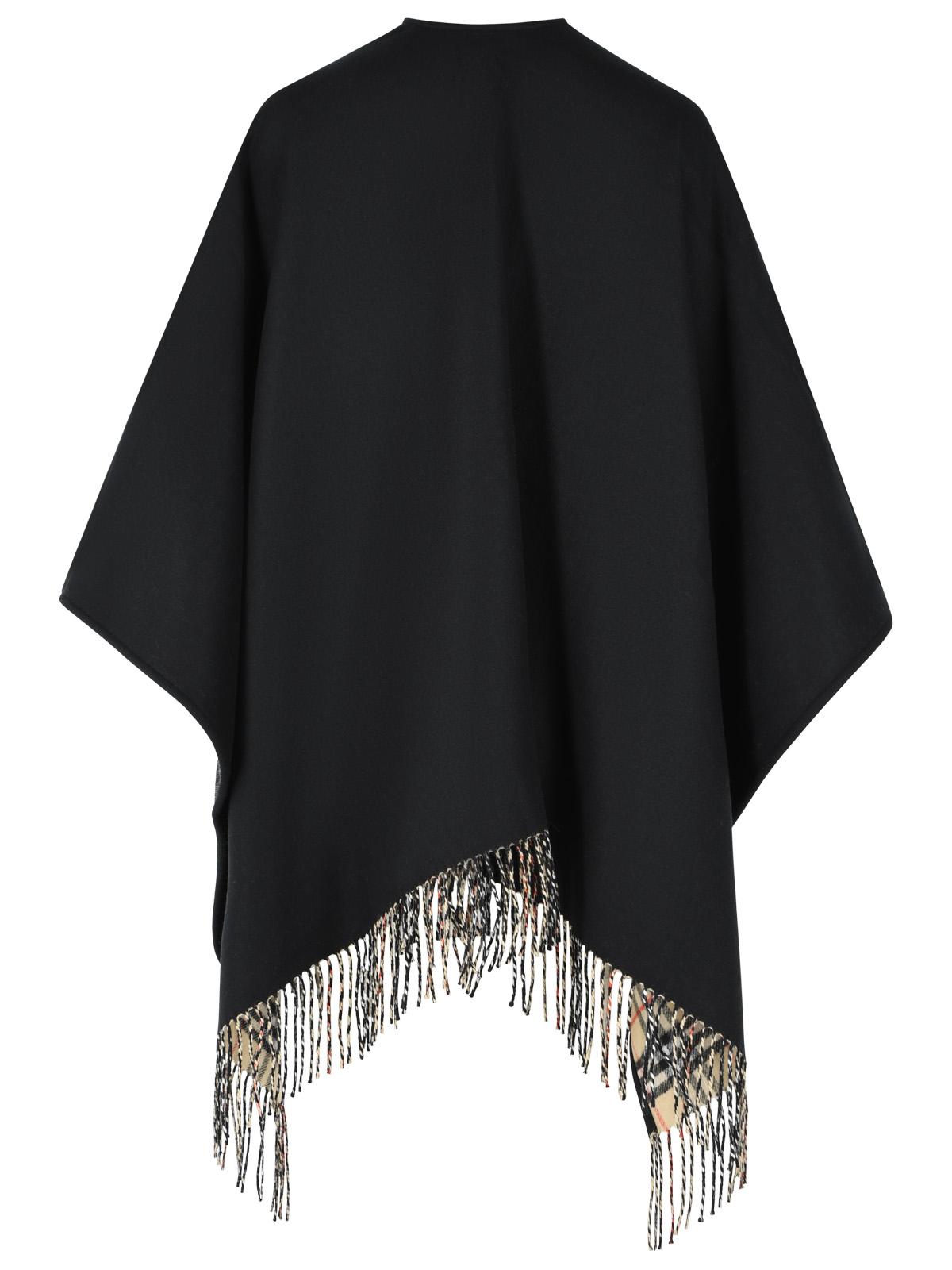 Burberry 'Check' Black Cashmere Cape Women BURBERRY