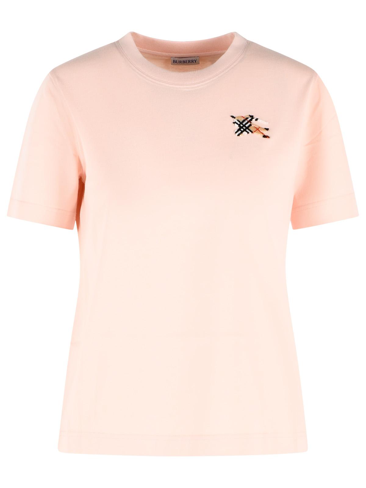 Burberry 'Frankie' Pink Cotton T-Shirt Women BURBERRY