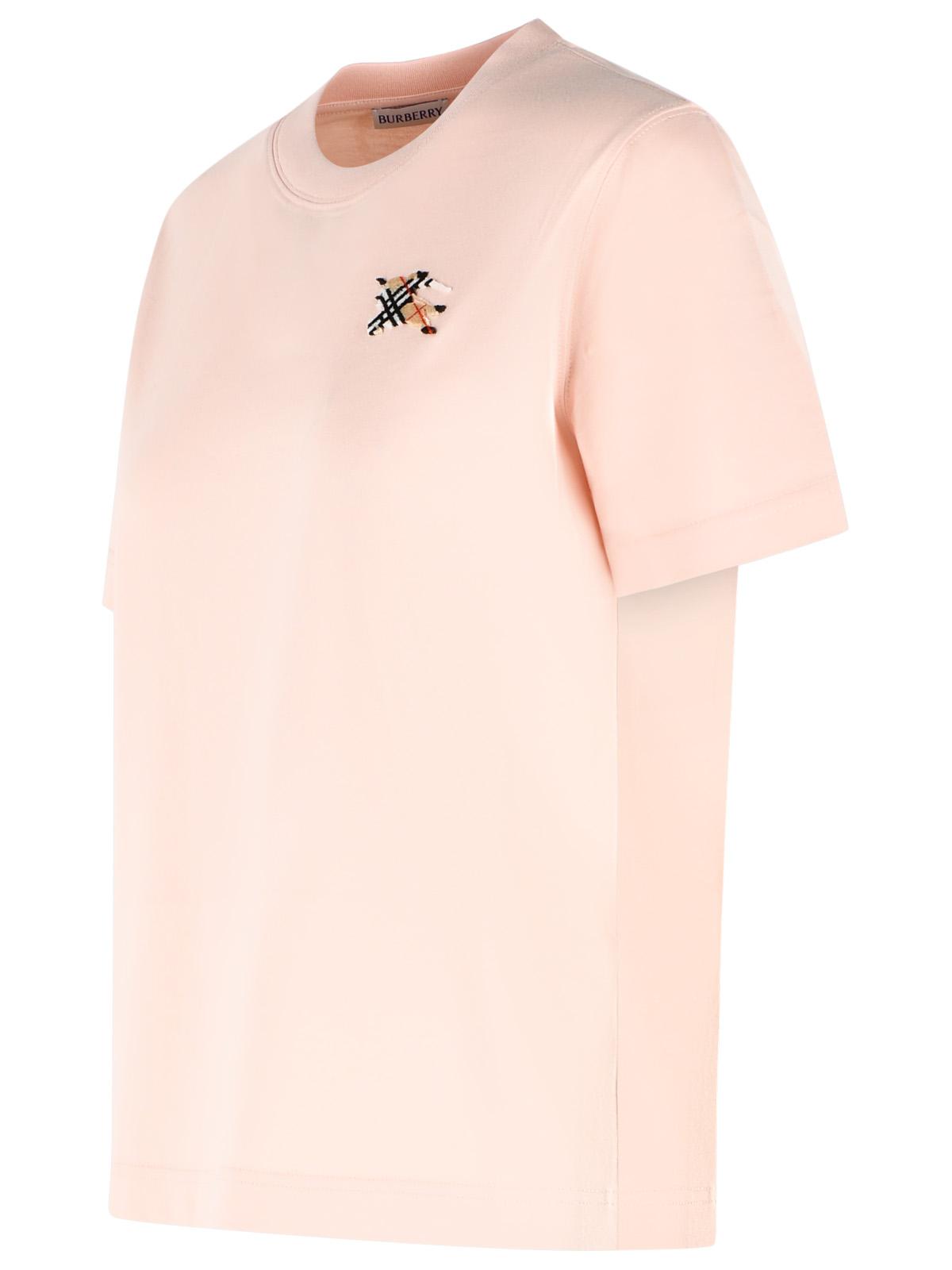 Burberry 'Frankie' Pink Cotton T-Shirt Women BURBERRY