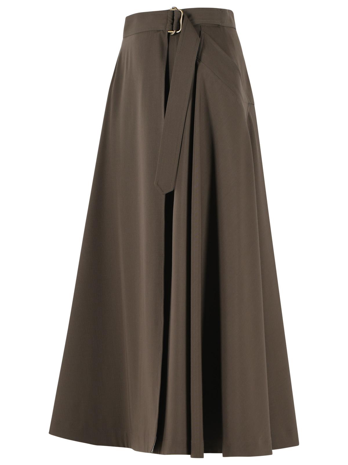 Burberry 'Belina' Green Wool Skirt Women BURBERRY
