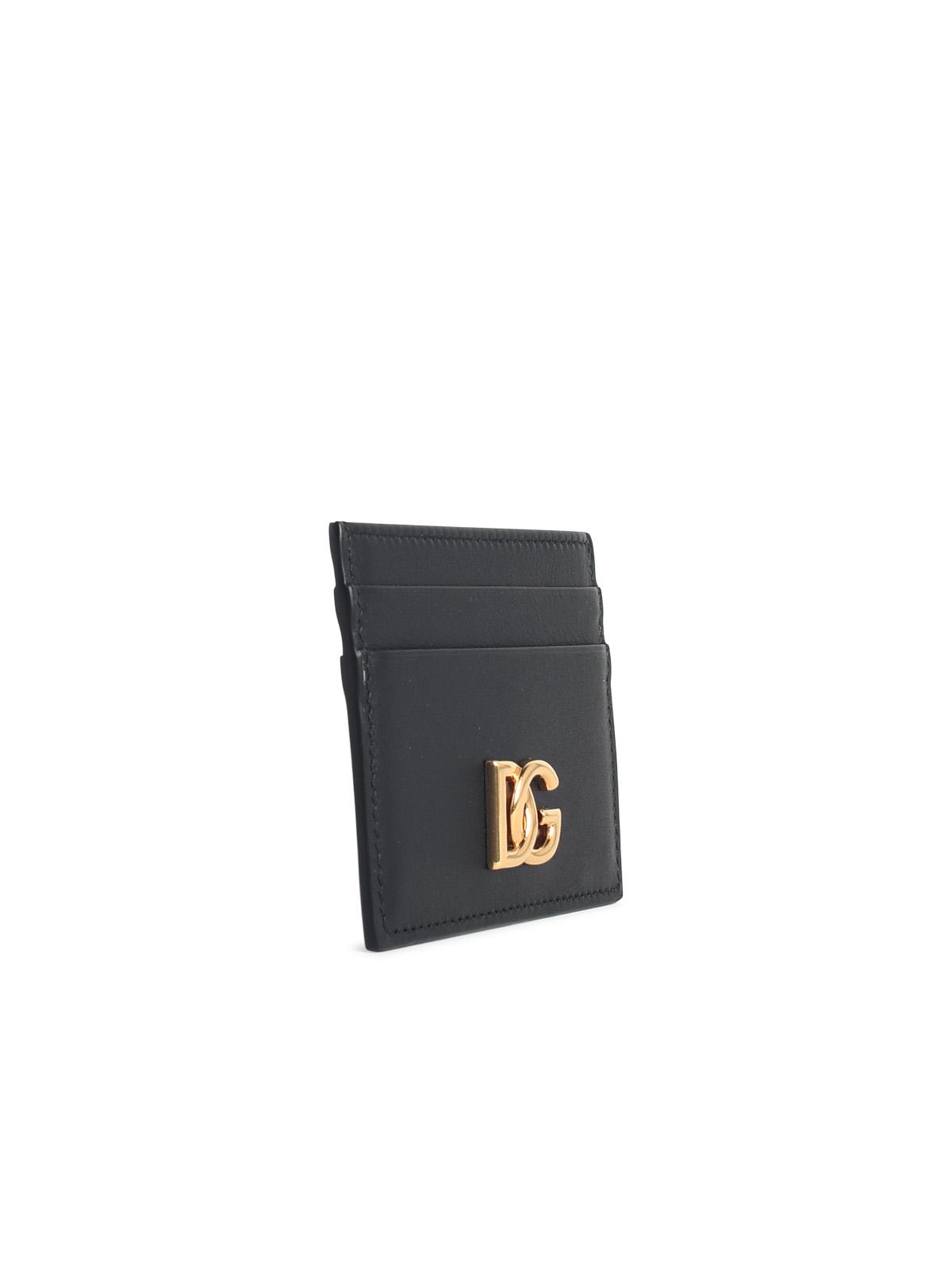 Dolce & Gabbana Card Holder With Black Leather 'Dg Logo' Women DOLCE & GABBANA