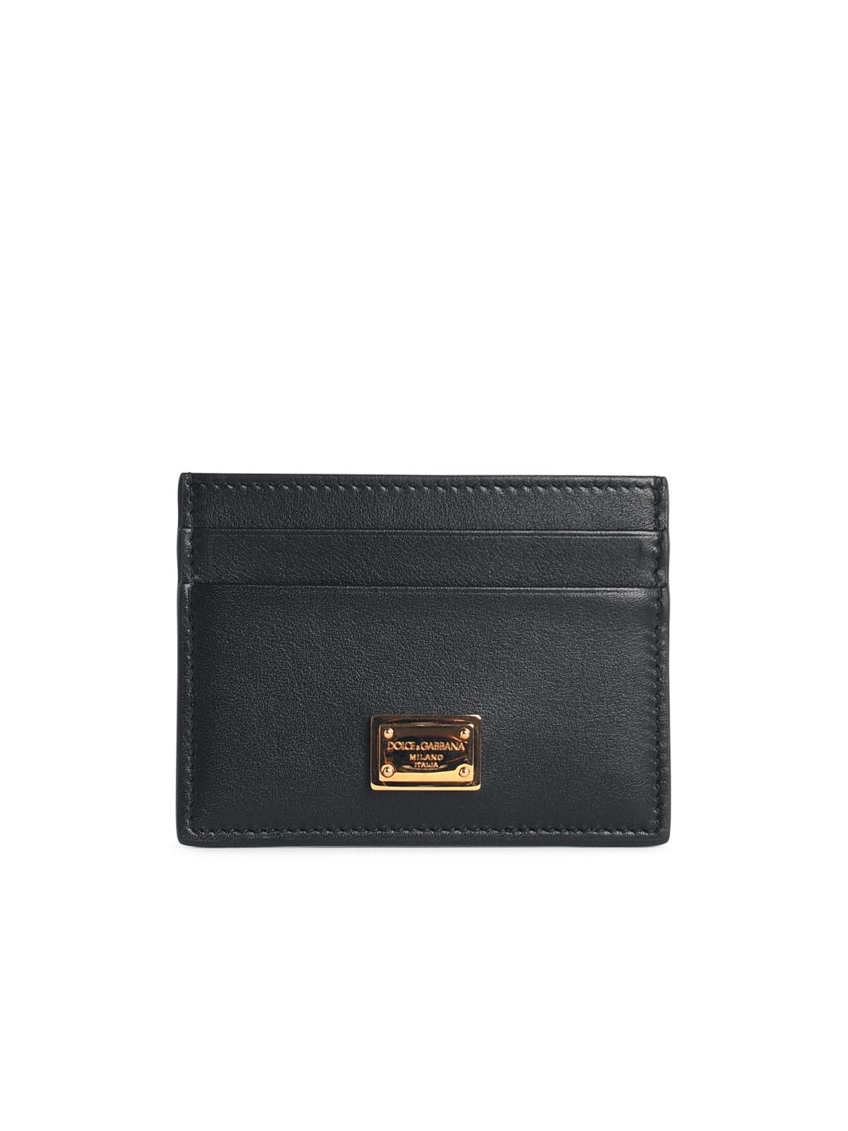 Dolce & Gabbana Black Plongé Calf Card Holder Women DOLCE & GABBANA