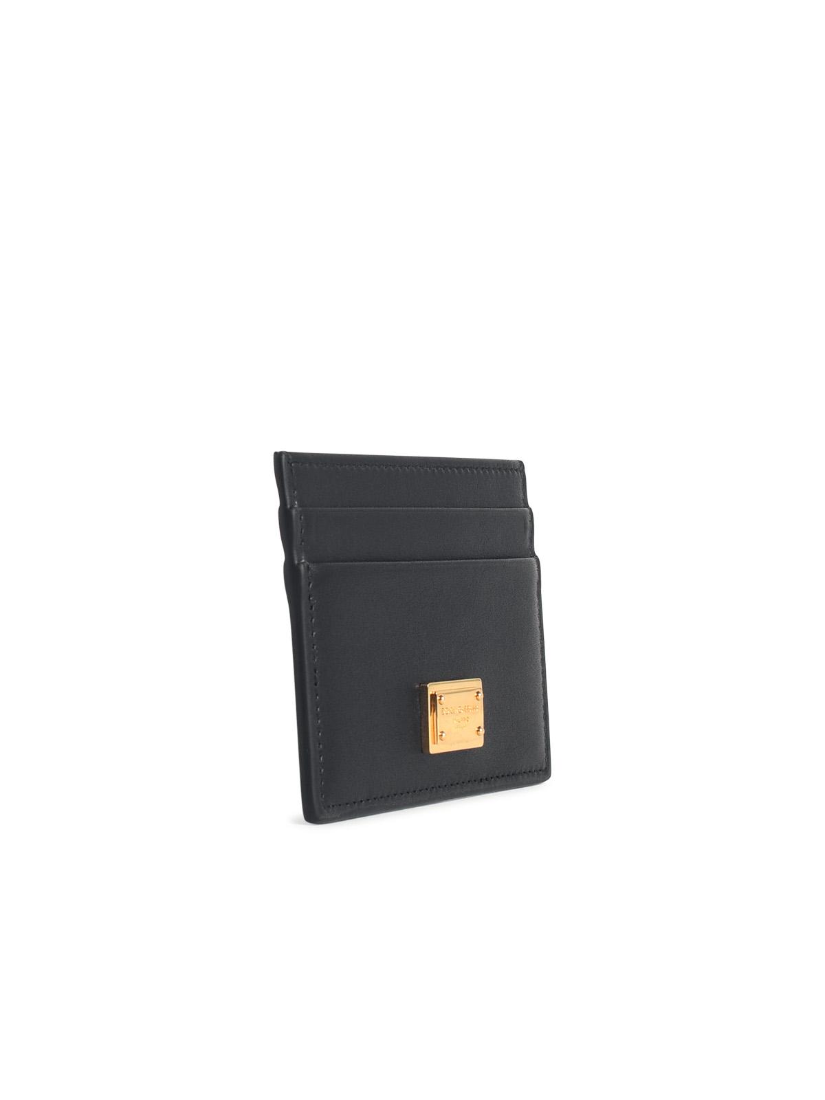 Dolce & Gabbana Black Plongé Calf Card Holder Women DOLCE & GABBANA