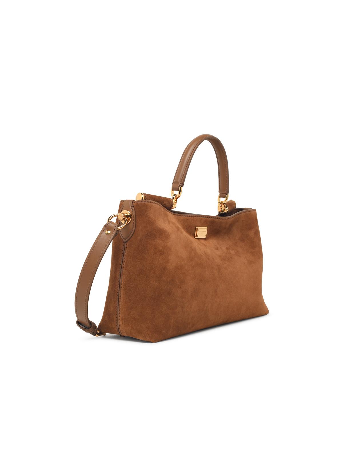 Dolce & Gabbana Medium 'Vittoria' Brown Suede Handbag Women DOLCE & GABBANA