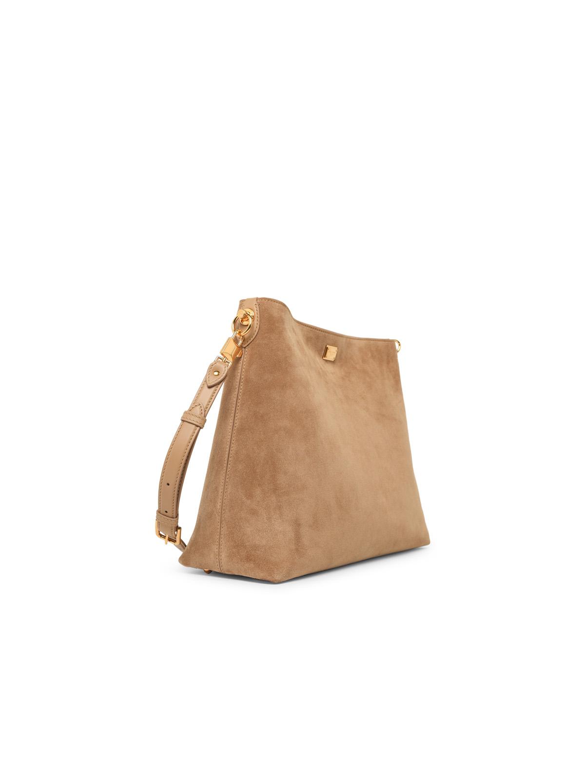 Dolce & Gabbana Large 'Vittoria' Shoulder Bag In Beige Suede Women DOLCE & GABBANA
