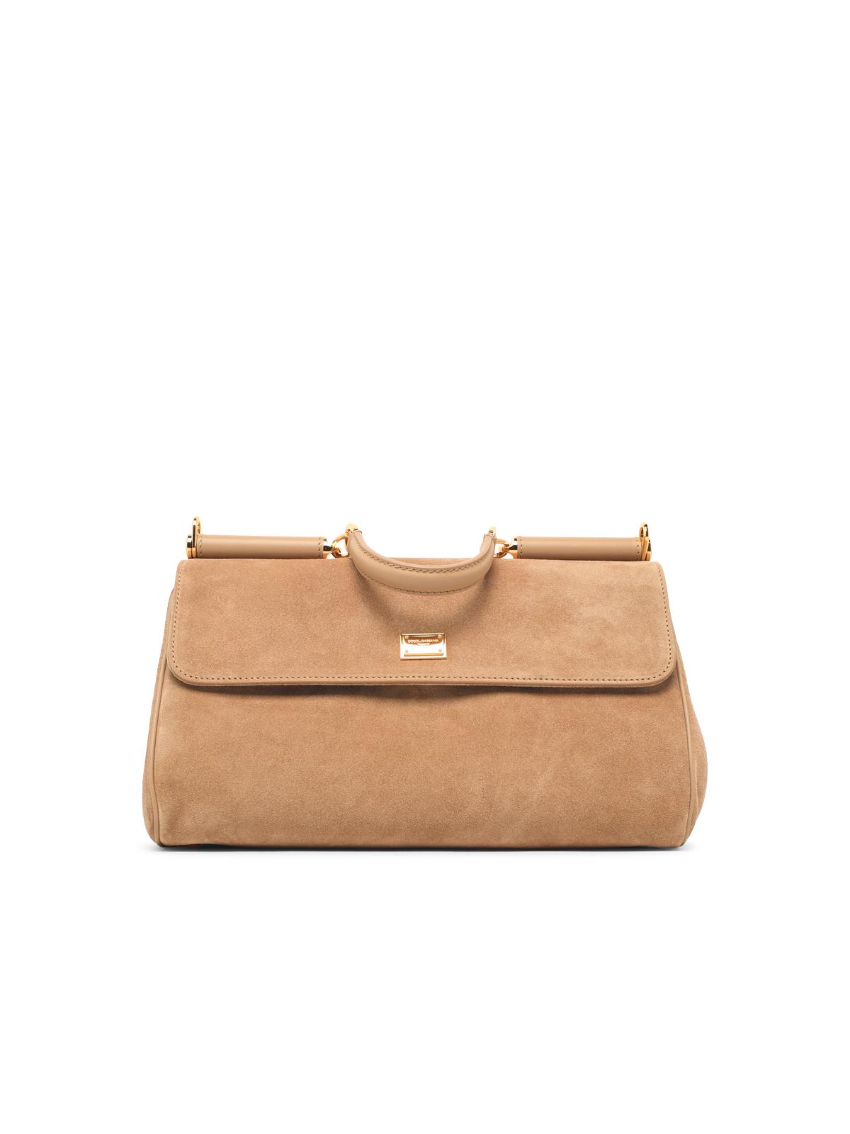 Dolce & Gabbana Medium 'My Sicily' Bag In Beige Suede Women DOLCE & GABBANA
