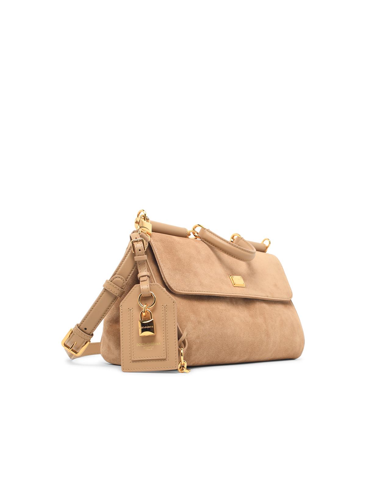 Dolce & Gabbana Medium 'My Sicily' Bag In Beige Suede Women DOLCE & GABBANA