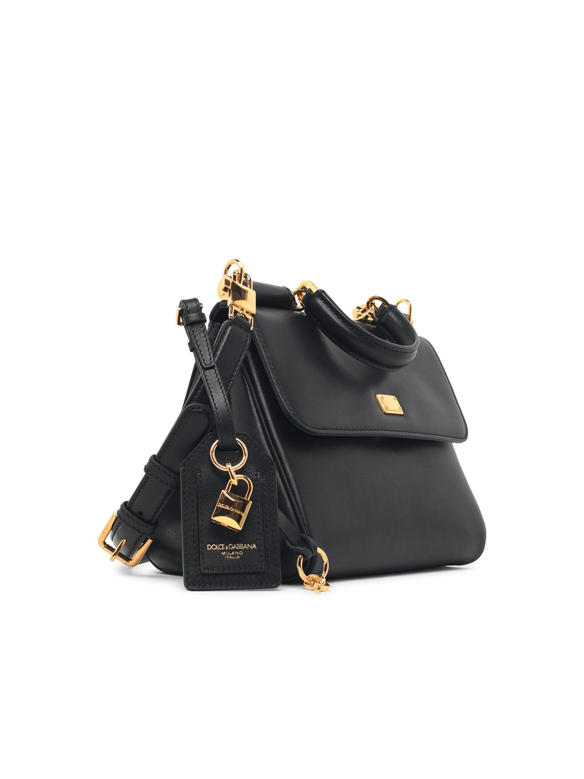 Dolce & Gabbana Small 'My Sicily' Black Leather Bag Women DOLCE & GABBANA