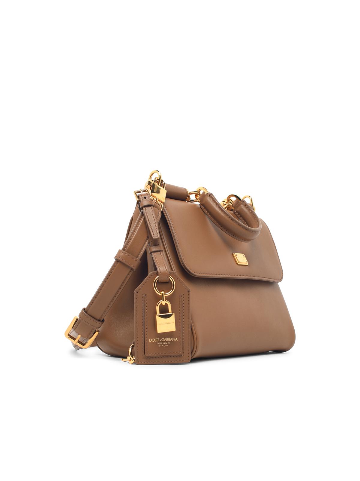 Dolce & Gabbana Small 'My Sicily' Brown Leather Bag Women DOLCE & GABBANA