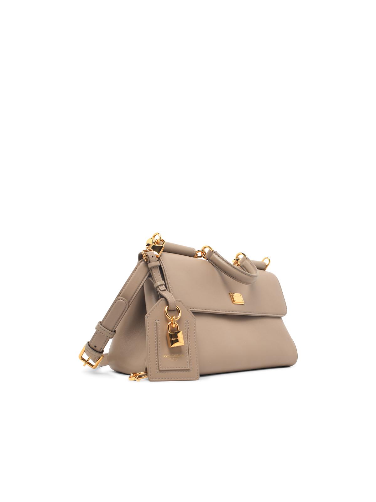Dolce & Gabbana 'My Sicily' Medium Bag In Beige Leather Women DOLCE & GABBANA