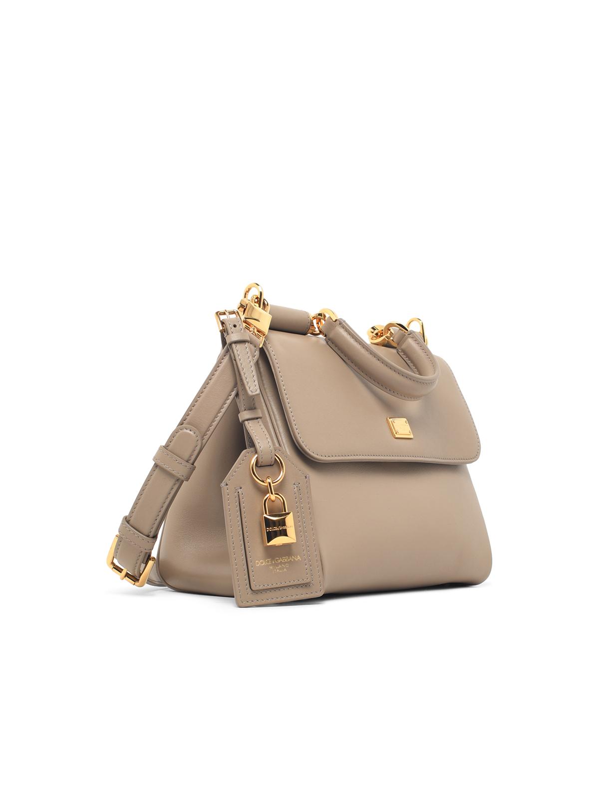 Dolce & Gabbana 'My Sicily' Small Beige Leather Bag Women DOLCE & GABBANA