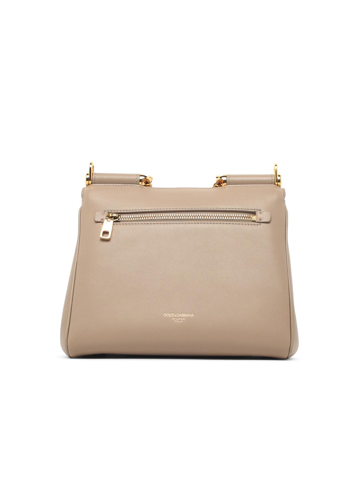 Dolce & Gabbana 'My Sicily' Small Beige Leather Bag Women DOLCE & GABBANA