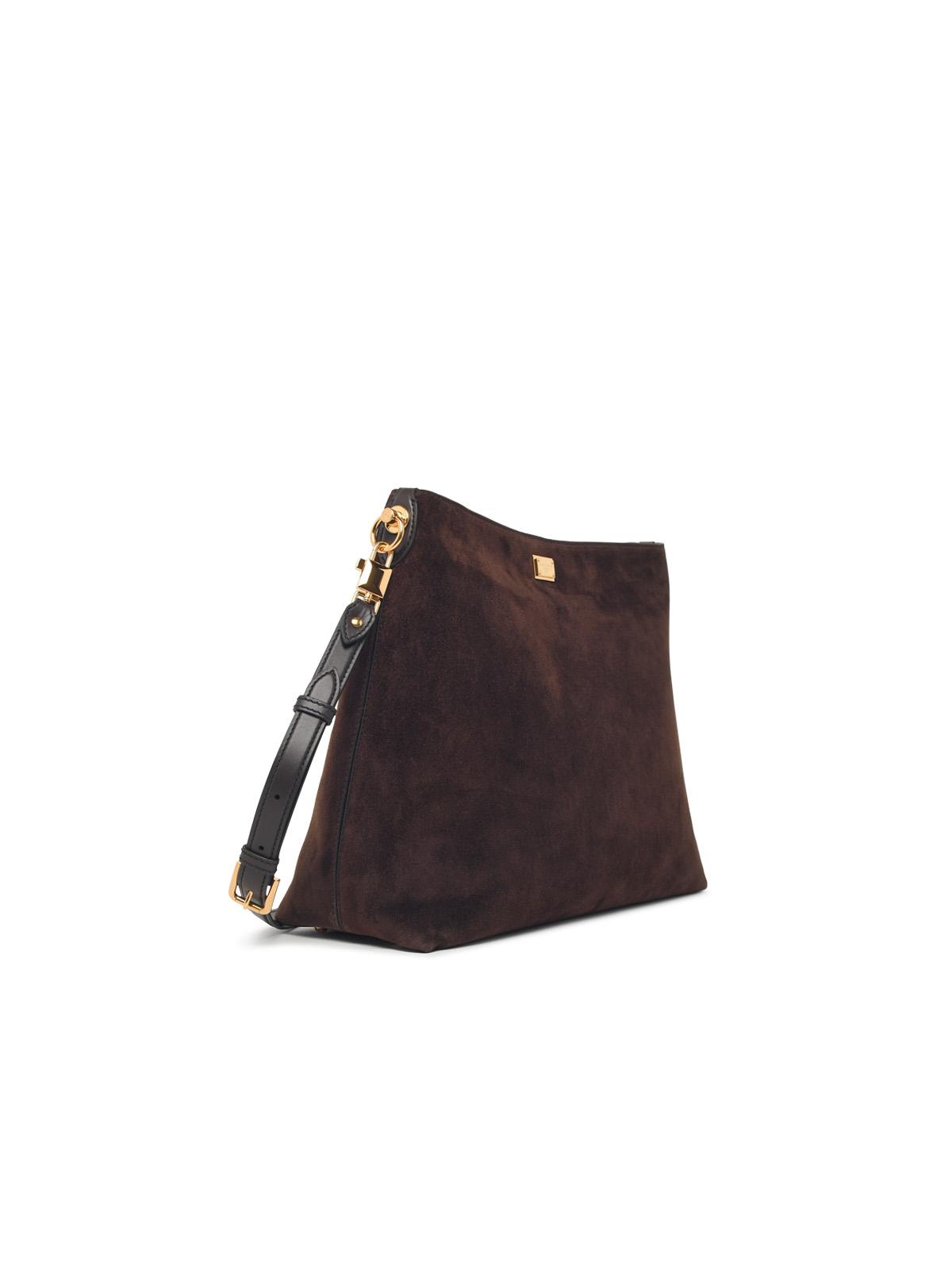 Dolce & Gabbana Large 'Vittoria' Shoulder Bag In Brown Suede Women DOLCE & GABBANA