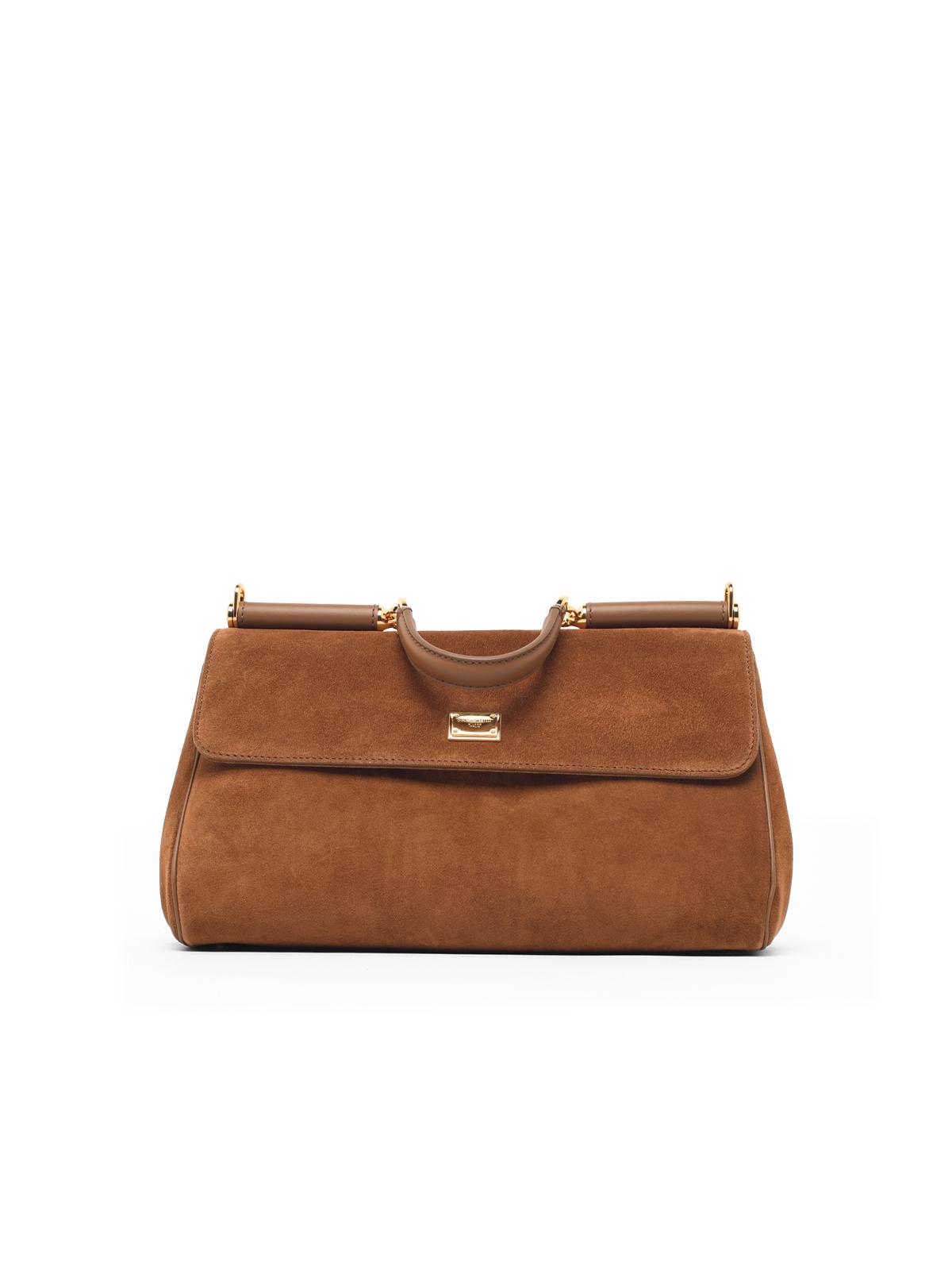 Dolce & Gabbana Medium 'My Sicily' Brown Suede Bag Women DOLCE & GABBANA