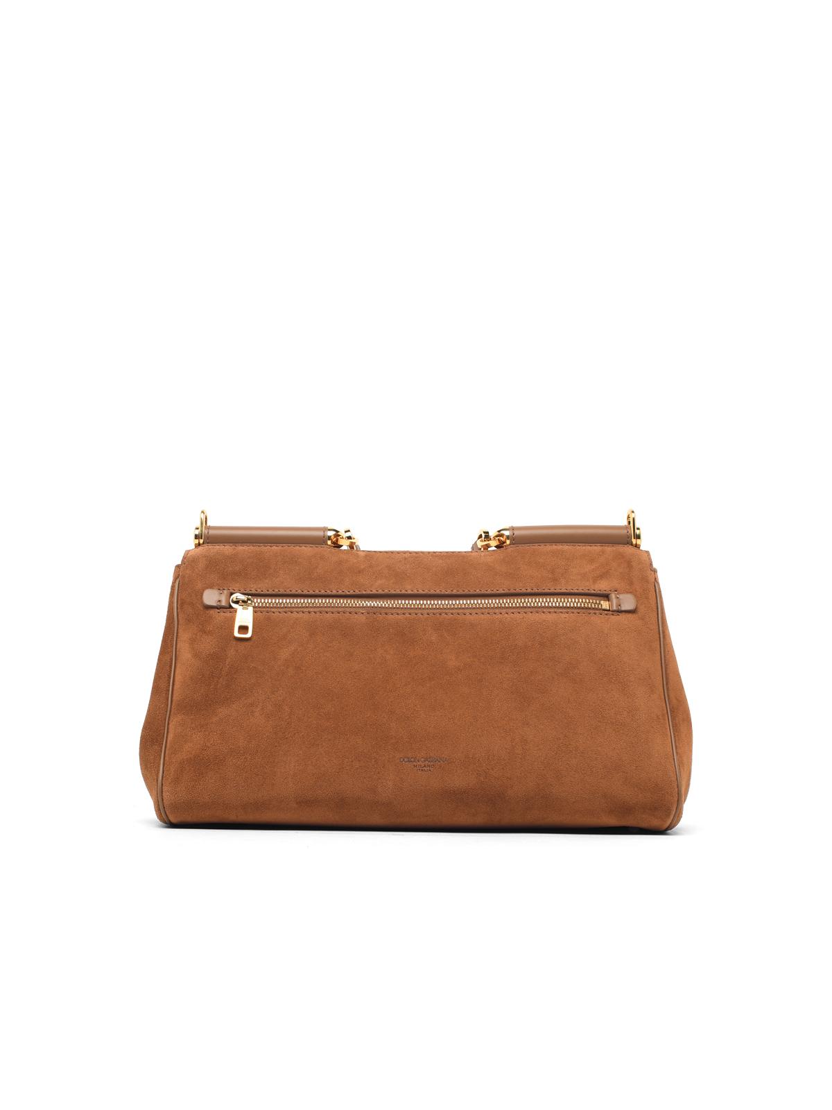 Dolce & Gabbana Medium 'My Sicily' Brown Suede Bag Women DOLCE & GABBANA