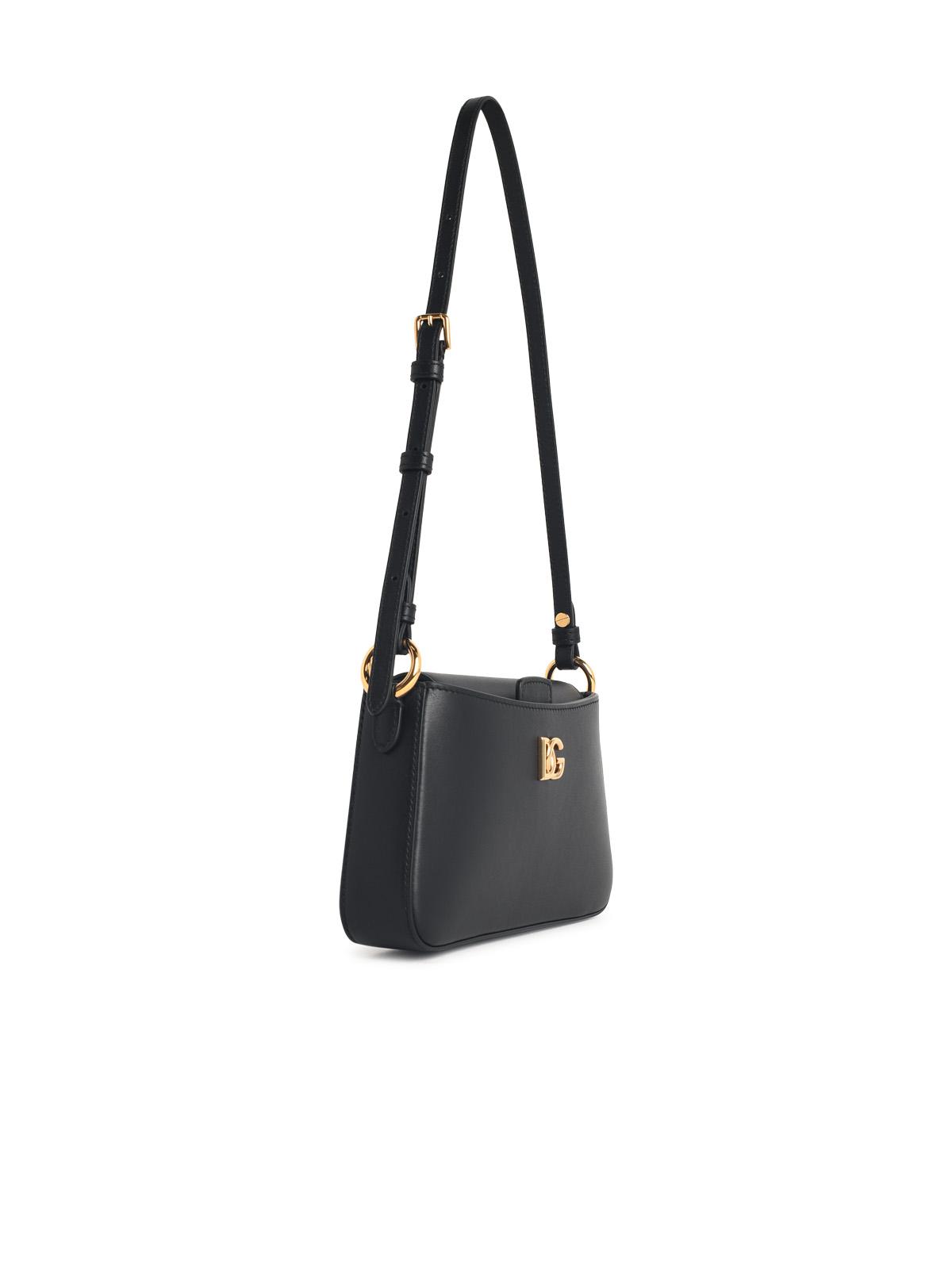 Dolce & Gabbana Black Calf Leather Phone Bag Women DOLCE & GABBANA