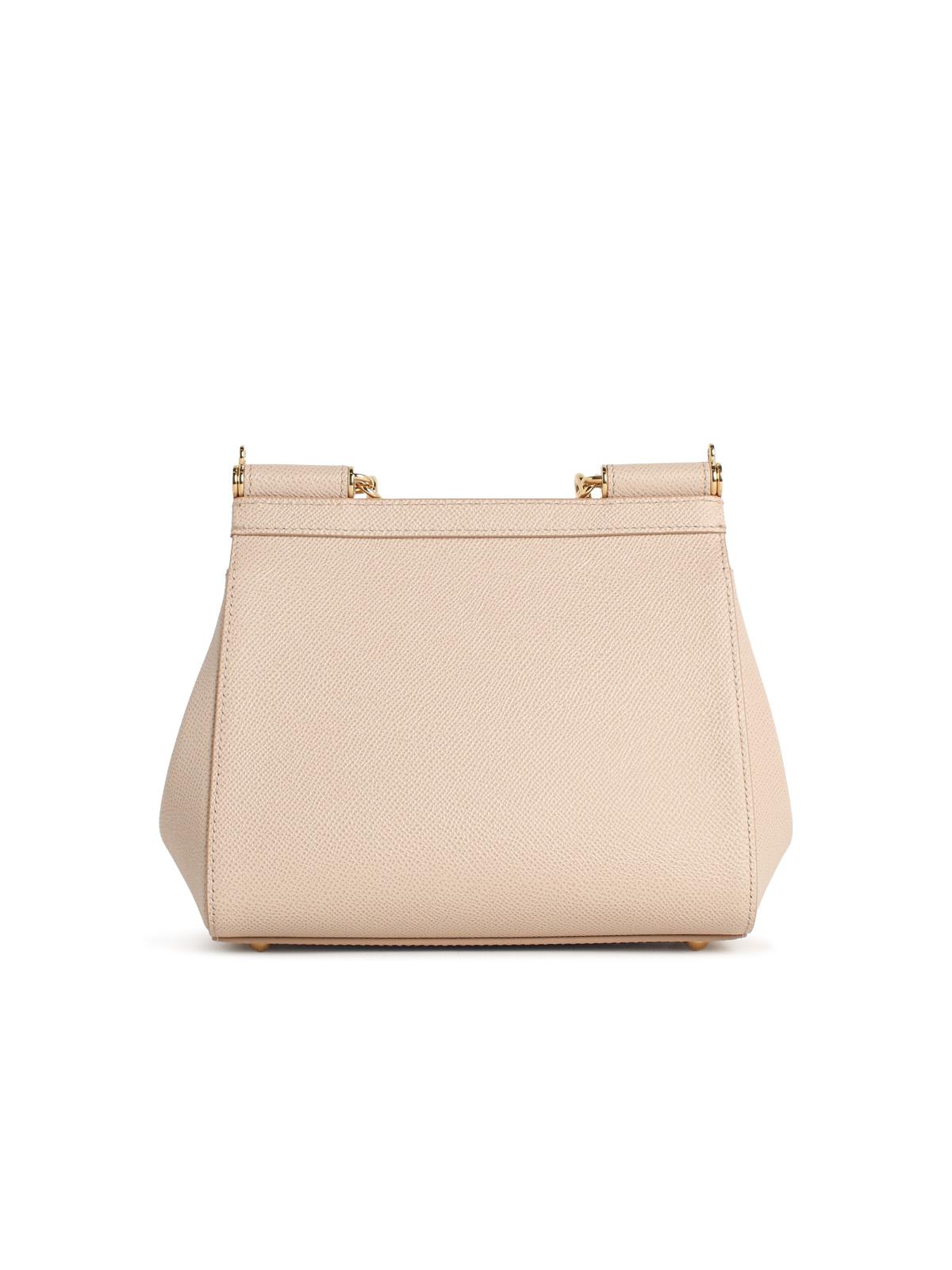 Dolce & Gabbana Small 'Sicily' Handbag In Pink Dauphine Calf Leather Women DOLCE & GABBANA