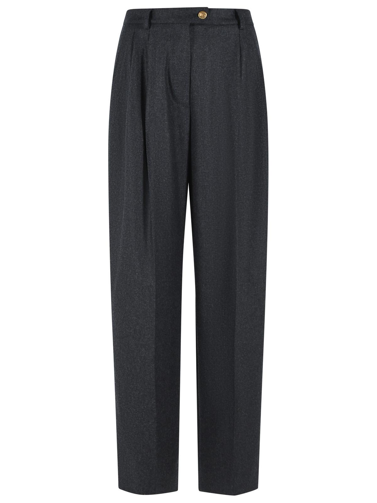Dolce & Gabbana Grey Virgin Wool Trousers Women DOLCE & GABBANA