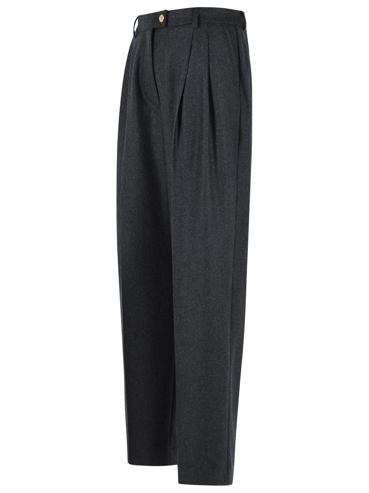 Dolce & Gabbana Grey Virgin Wool Trousers Women DOLCE & GABBANA