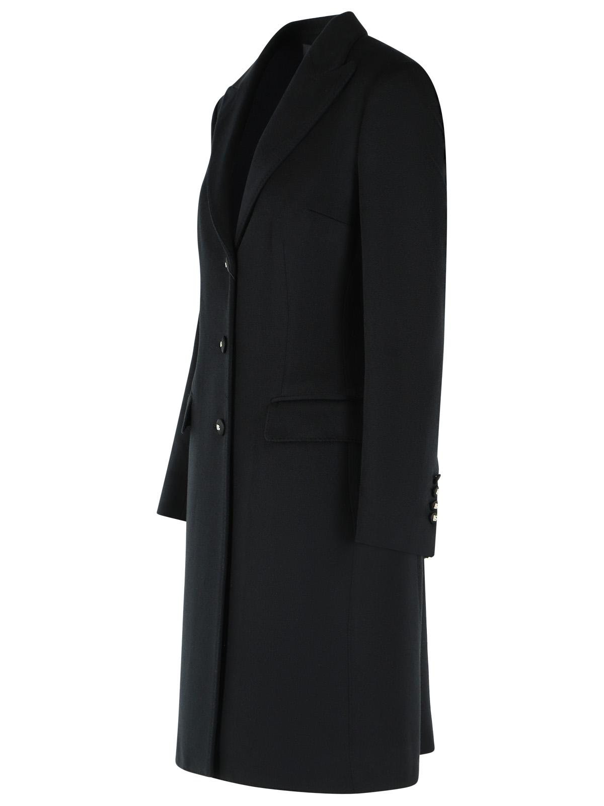 Dolce & Gabbana Single-Breasted Black Wool Coat Women DOLCE & GABBANA