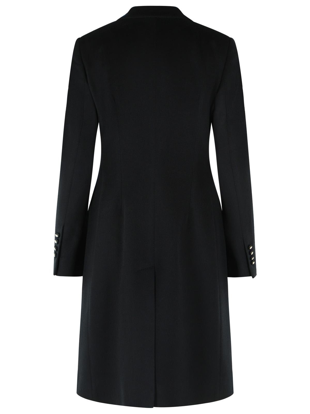 Dolce & Gabbana Single-Breasted Black Wool Coat Women DOLCE & GABBANA