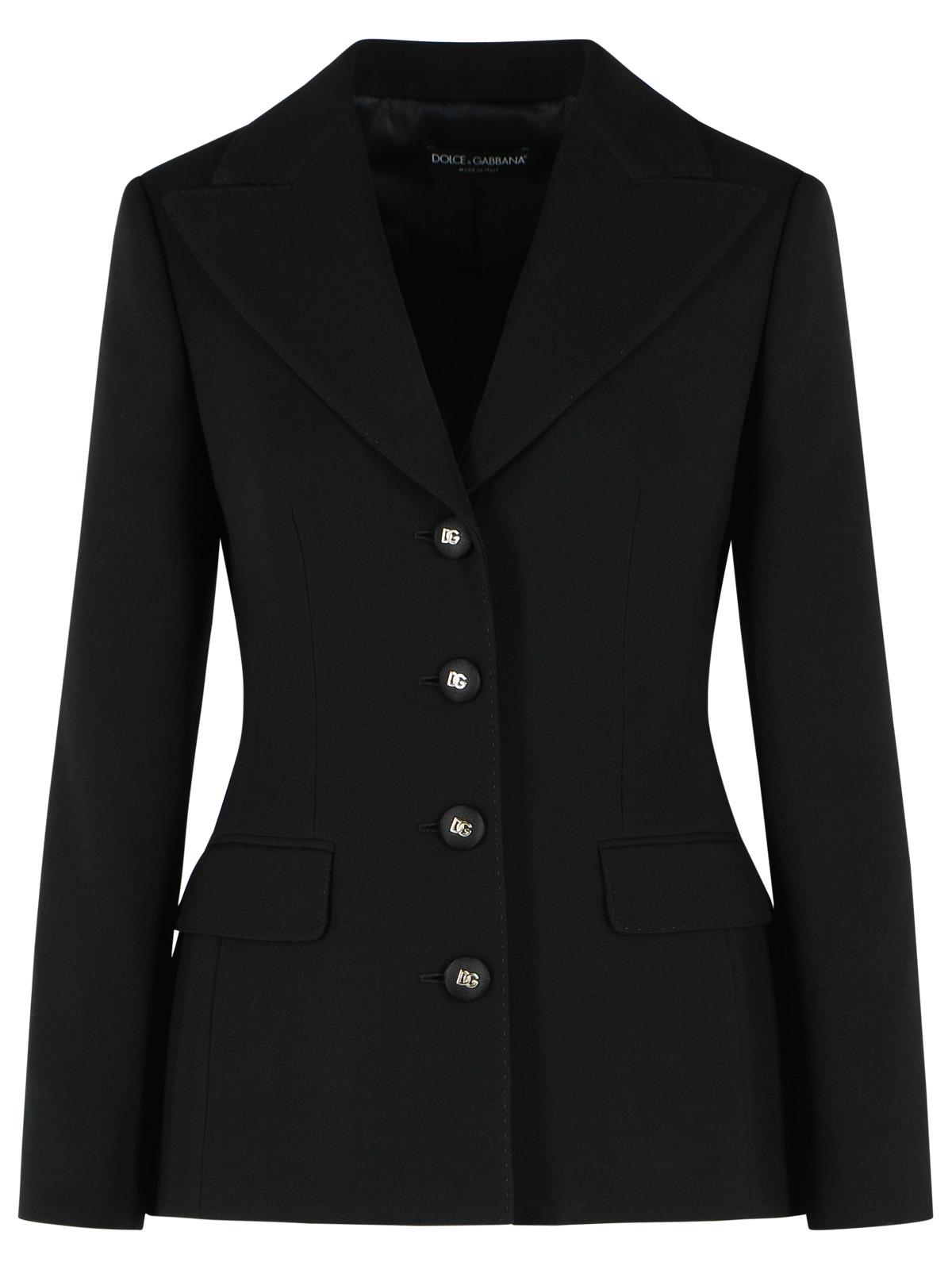 Dolce & Gabbana Single-Breasted Black Wool Jacket Women DOLCE & GABBANA