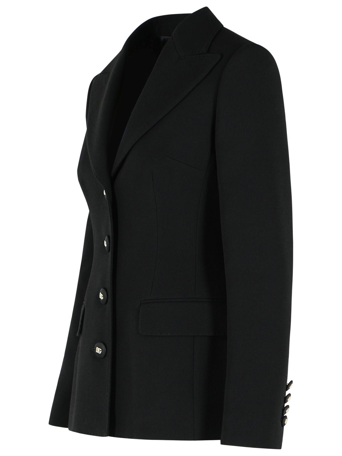 Dolce & Gabbana Single-Breasted Black Wool Jacket Women DOLCE & GABBANA
