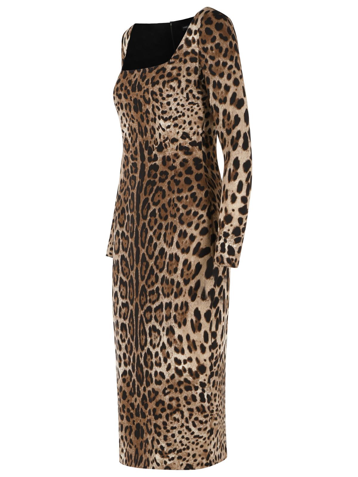 Dolce & Gabbana Leo Print Stretch Viscose Dress Women DOLCE & GABBANA