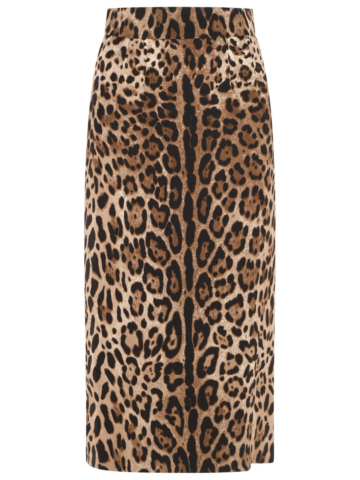 Dolce & Gabbana Leopard Viscose Skirt Women DOLCE & GABBANA