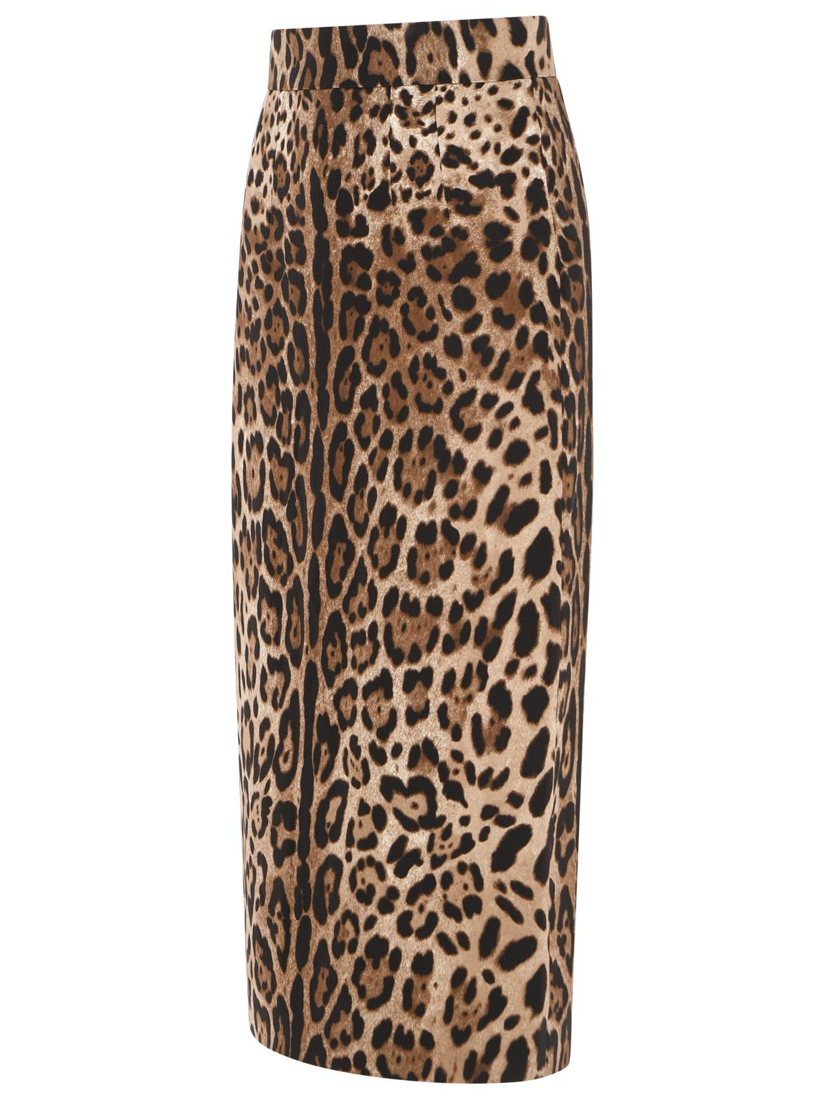 Dolce & Gabbana Leopard Viscose Skirt Women DOLCE & GABBANA