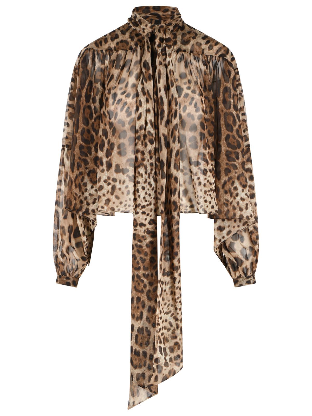Dolce & Gabbana Leopard Print Silk Shirt Women DOLCE & GABBANA