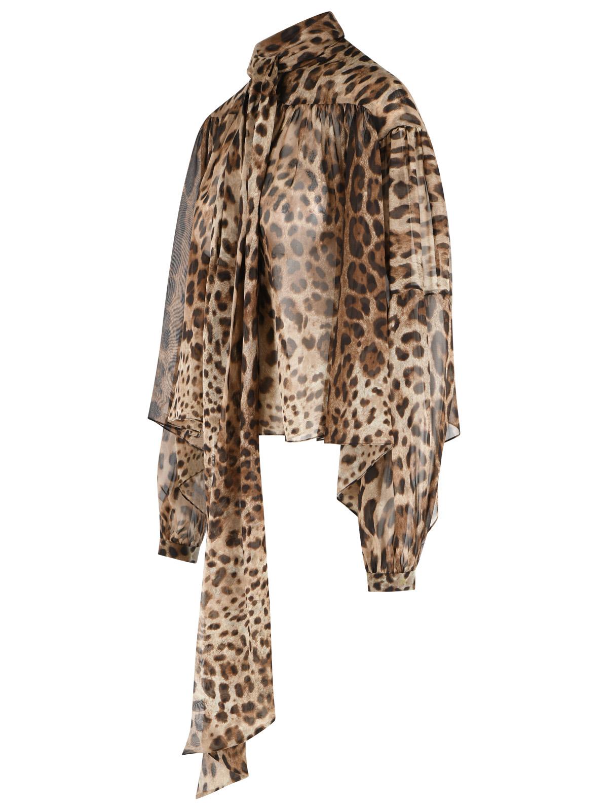 Dolce & Gabbana Leopard Print Silk Shirt Women DOLCE & GABBANA