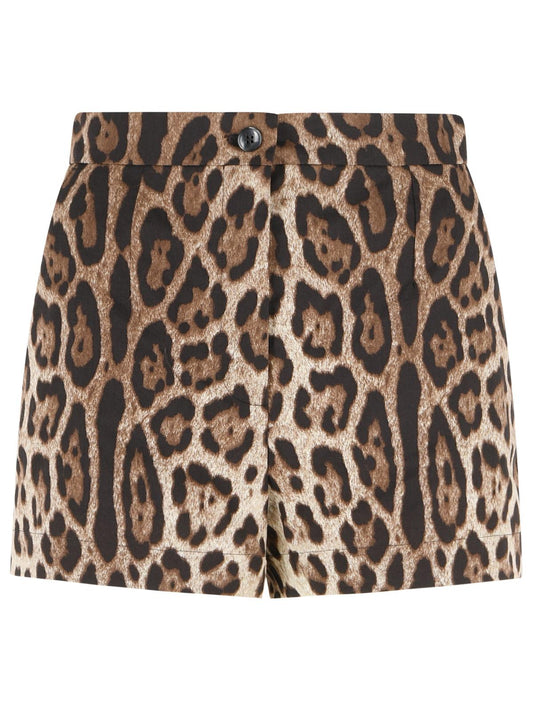 Dolce & Gabbana Leopard Print Cotton Shorts Women DOLCE & GABBANA