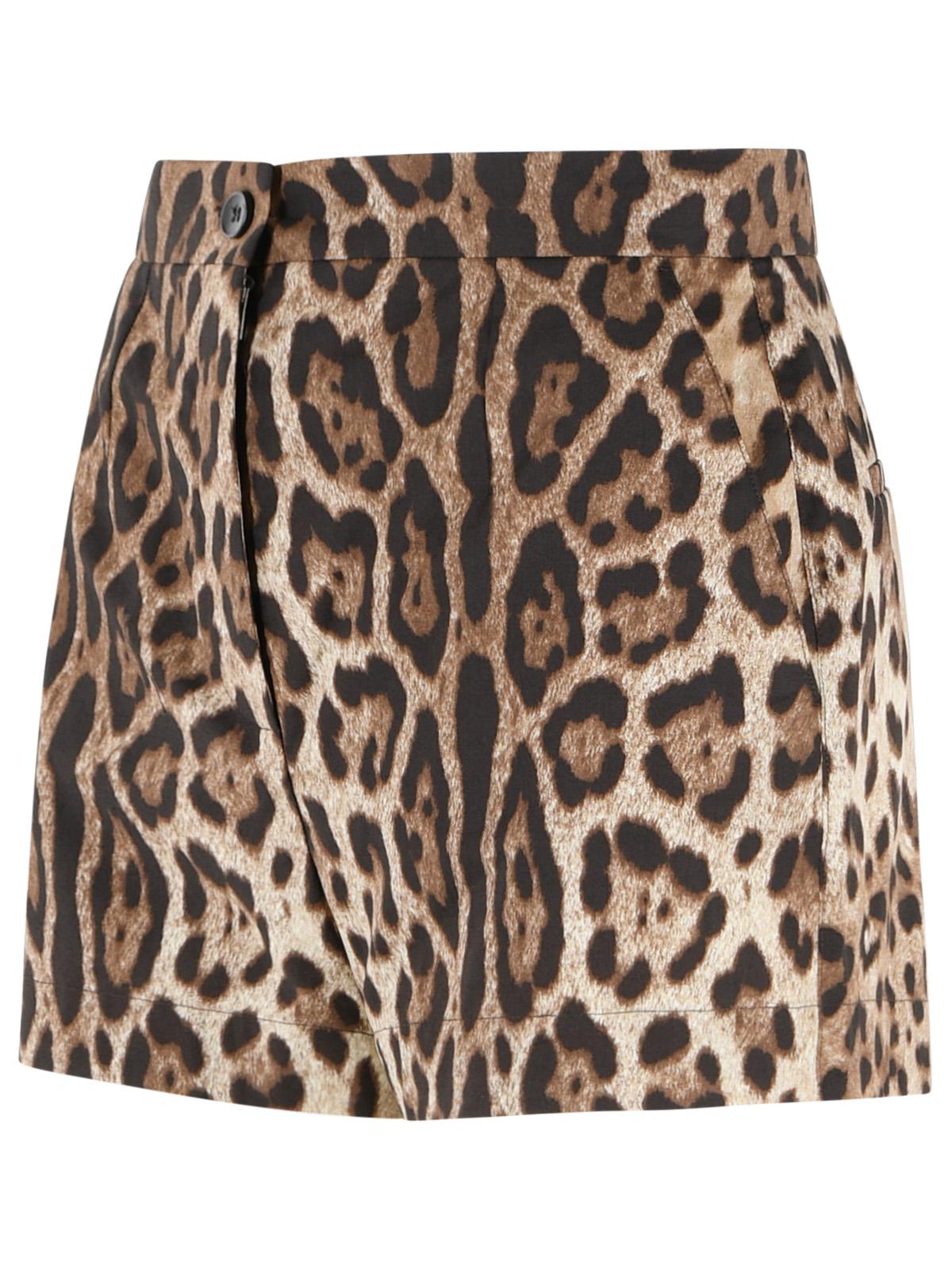 Dolce & Gabbana Leopard Print Cotton Shorts Women DOLCE & GABBANA