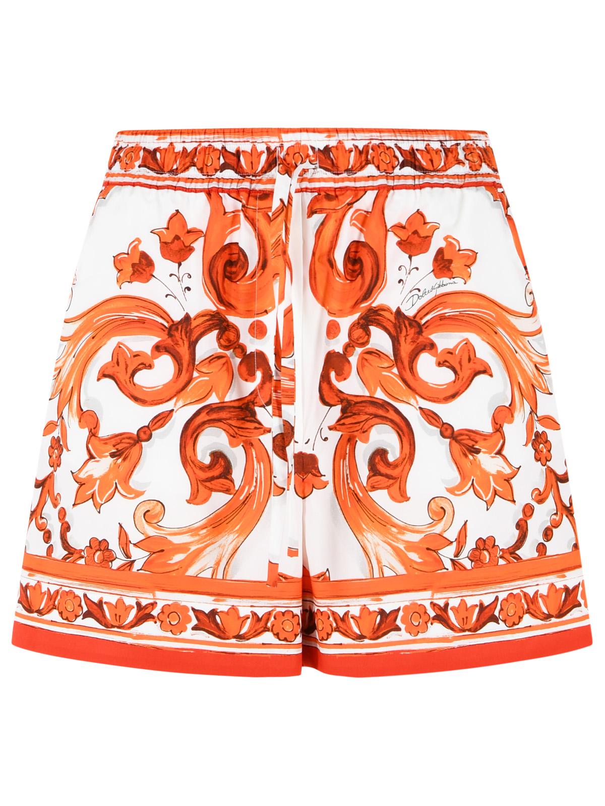 Dolce & Gabbana 'Maiolica' Print Cotton Poplin Shorts Women DOLCE & GABBANA