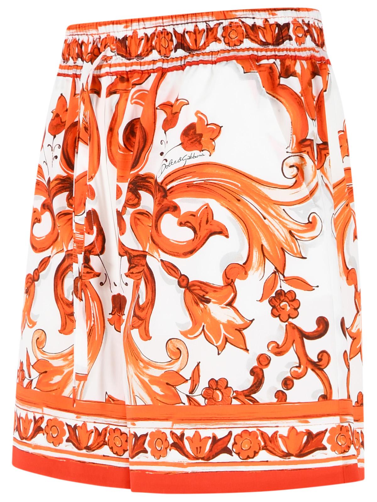 Dolce & Gabbana 'Maiolica' Print Cotton Poplin Shorts Women DOLCE & GABBANA