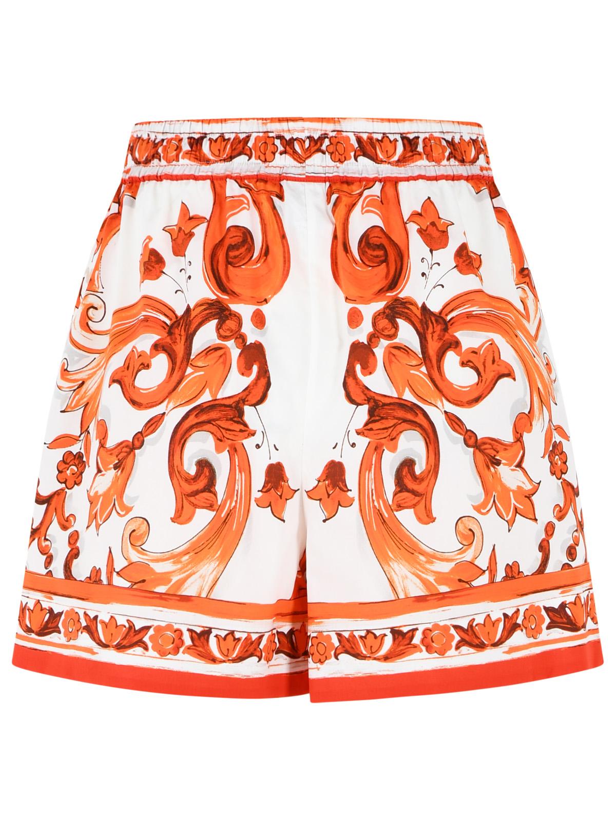 Dolce & Gabbana 'Maiolica' Print Cotton Poplin Shorts Women DOLCE & GABBANA
