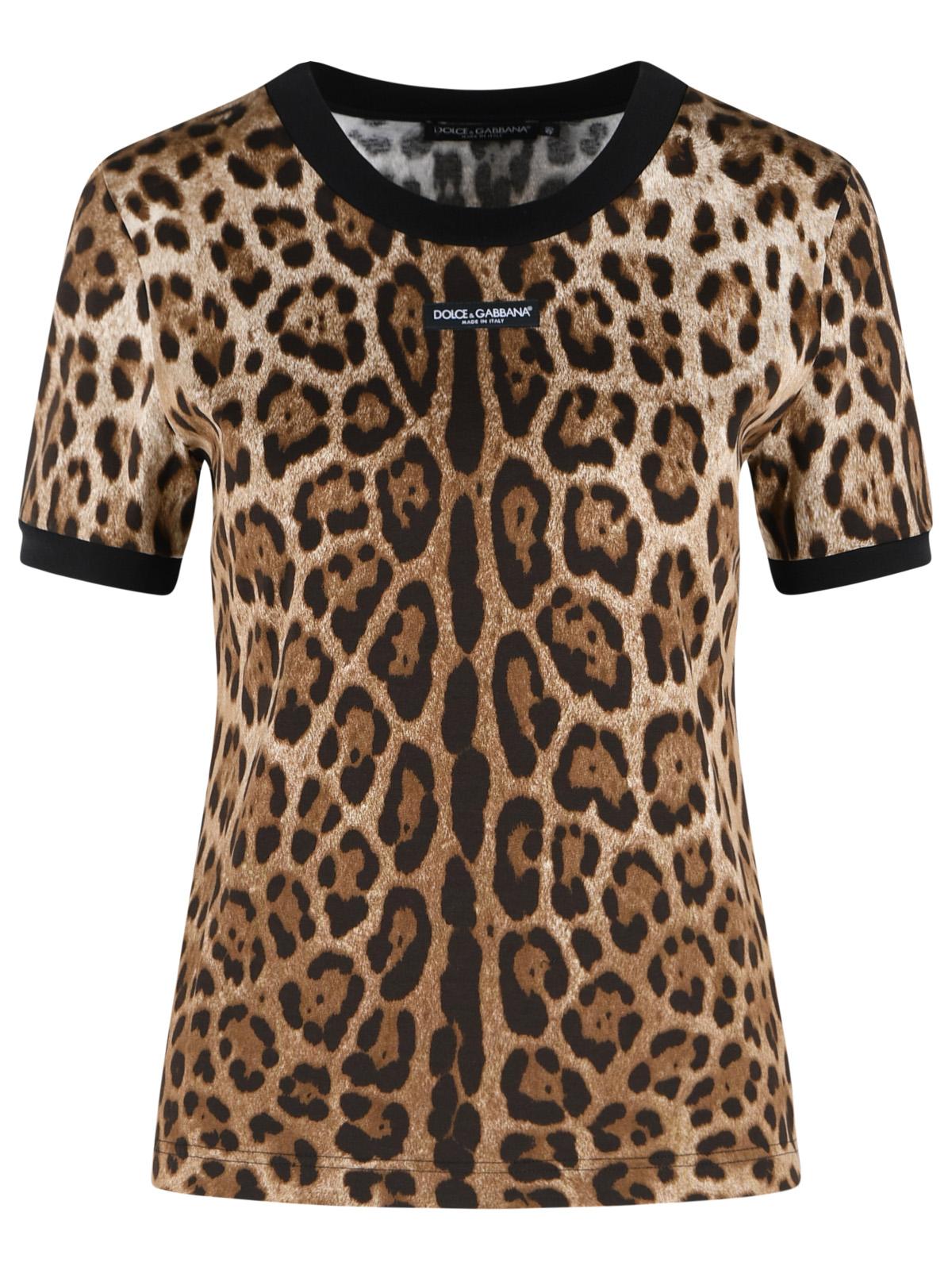 Dolce & Gabbana Leopard Print Cotton T-Shirt Women DOLCE & GABBANA