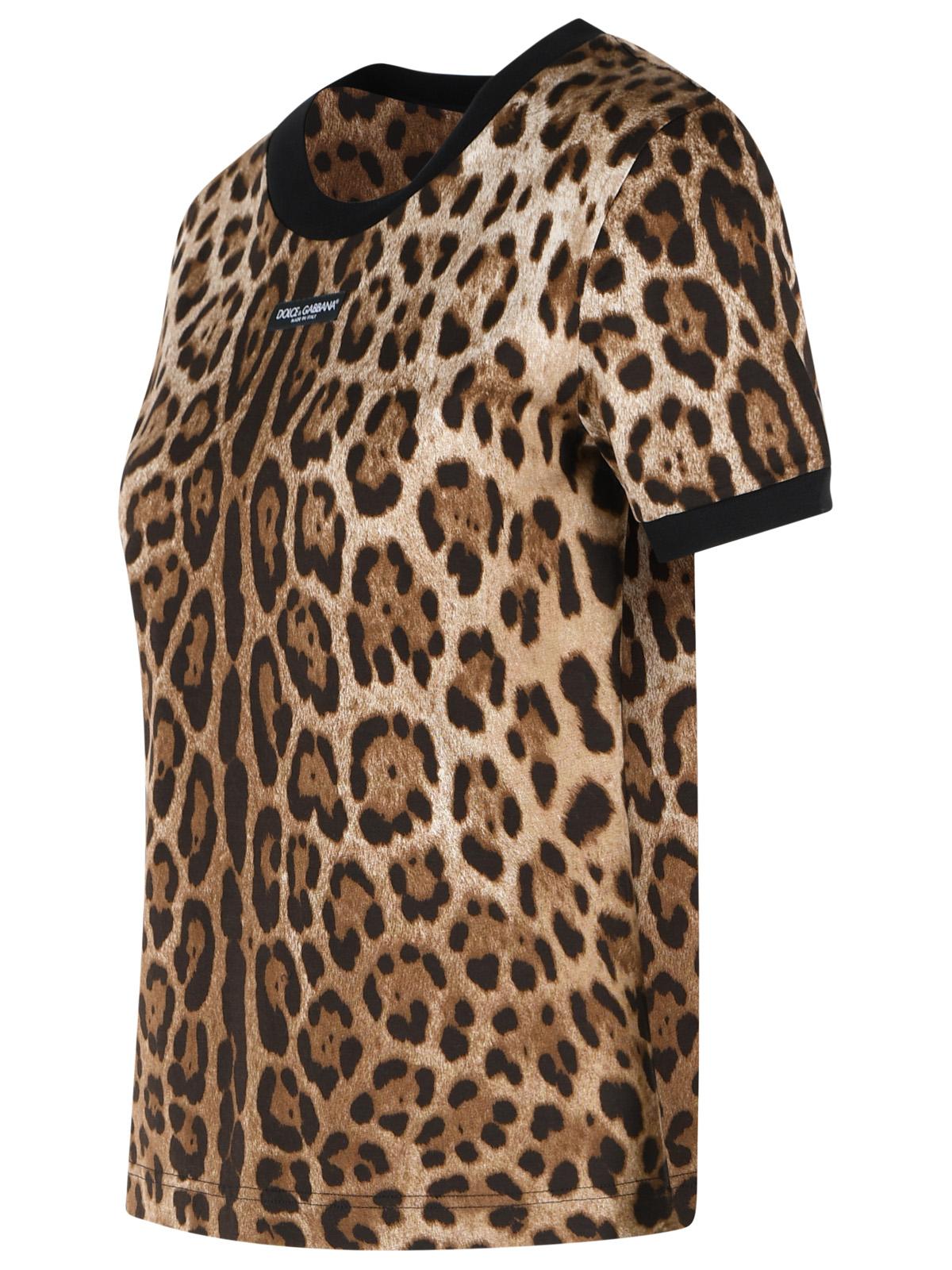 Dolce & Gabbana Leopard Print Cotton T-Shirt Women DOLCE & GABBANA