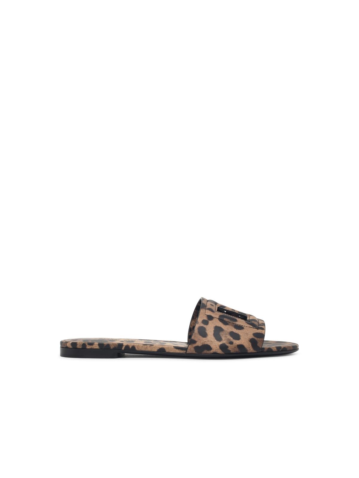 Dolce & Gabbana Leopard Leather Slippers Women DOLCE & GABBANA